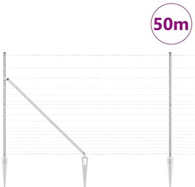 vidaXL Περιφραγμένος Πολυέλαιος 1.5x50 μ Γαλβανισμένο Ατσάλι