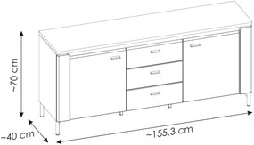 Έπιπλο τηλεόρασης Eclat I-Leuko