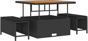 vidaXL Σετ Καναπέ Κήπου 8 τμχ. 7-Αριθμός καθισμάτων Μαύρο