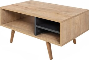 Τραπεζάκι Σαλονιού Sapphire Δρυς / Ανθρακί RATRA 90x55x18