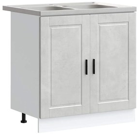 vidaXL Βάση νιπτήρα 2 pcs Γκρι 80 x 46 x 84.5 εκ. Επεξεργασμένο ξύλο