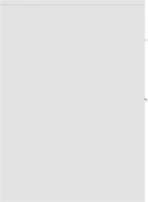 vidaXL Ντουλάπι Μπάνιου Στενό με Ροδάκια Λευκό Επεξ. Ξύλο