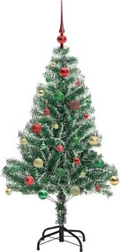 vidaXL Τεχνητό Δέντρο Χριστουγέννων με Χιόνι και Φώτα LED 150 cm