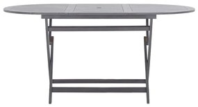 vidaXL Τραπέζι Κήπου Πτυσσόμενο 160 x 85 x 75 εκ. Μασίφ Ξύλο Ακακίας