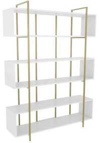 Βιβλιοθήκη Bruti 875ZNA4510 120x29,6x180cm White-Gold