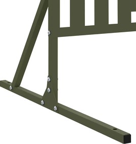 vidaXL Οθόνη Ιδιωτικότητας 100 x 50 x 180 εκ. Ατσάλι Λαδί