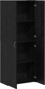 vidaXL Γραφείο Ντουλάπι Μαύρη Οξυά 60 x 32 x 152,5 εκ