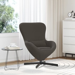 vidaXL Αυγό Πολυθρόνα Σκούρο Γκρι Όμοια με Μαλλί