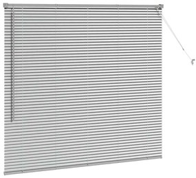 vidaXL Ρολό Παραθύρου με κουρτίνες Ασημί 80 x 130 εκ Αλουμίνιο