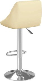 vidaXL Σκαμπό Μπαρ 2 τεμ. Κρεμ από Συνθετικό Δέρμα