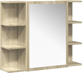 vidaXL Σετ Επίπλων Μπάνιου 4 Τεμαχίων Sonoma Δρυς Επεξεργασμένο Ξύλο