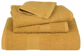 vidaXL Πετσέτες μπάνιου 2 Τεμ Χρυσή 100x150 εκ. 360 γρ/μ² 100% Βαμβ.