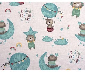 Πάνα Βρεφική Χασέ Reach The Stars 192 Green DimCol 80x80cm 100% Βαμβάκι