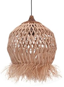 Marjione Inart sisal ceiling lamp in natural color D45x55cm 45x45x205 εκ.