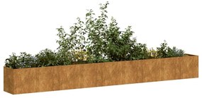 Ζαρντινιέρα 360x40x40 εκ. Ατσάλι Σκληρυθέν στον Αέρα - Καφέ
