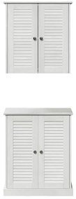 vidaXL Σετ Επίπλων Μπάνιου με ράφι 2 pcs Καφέ 67.5 x 34 x 80 εκ.