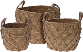 ΨΆΘΙΝΑ &amp; ΥΦΑΣΜΆΤΙΝΑ ΚΑΛΆΘΙΑ BASKET SET ROUND 3 SIZES KR2002350