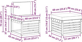 vidaXL Σετ Καναπέ Στερεό Ξύλο Ακακίας