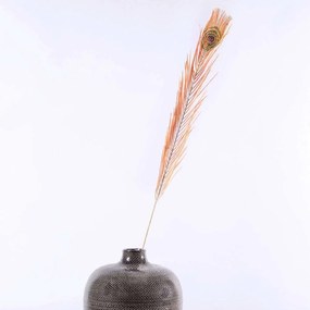 Τεχνητό Φτερό Παγώνι 3990-7 102cm Orange-Multi Supergreens Πολυαιθυλένιο