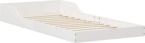 vidaXL Σκελετός Κρεβατιού Λευκό 90 x 210 cm Στερεά ξυλεία πεύκου