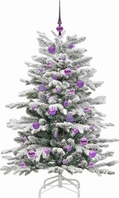 vidaXL Τεχνητό Χριστουγεννιάτικο Δέντρο με Άξονα Λευκό 150 cm