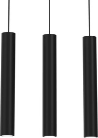 Κρεμαστό Φωτιστικό Hudson 3xGU10 Μαύρο