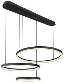 Κρεμαστό Φωτιστικό Οροφής LED RGB 72W Μαύρο-Χρυσό 2200Lm Augusto 67189H3 Globo Lighting-67189H3-Μαύρο-Χρυσό 67189H3
