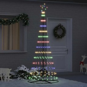 vidaXL LED Χριστουγεννιάτικο Δέντρο Πολύχρωμο 138.5 x 138.5 x 399 εκ