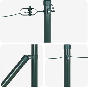 vidaXL Στύλος Περιφράξεων 26 pcs Γκρι 3,2 x 3,2 x 120 εκ