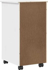 vidaXL Κινητό Ντουλάπι Λευκός 34 x 39 x 65,5 cm Στερεό πεύκο