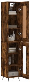 vidaXL Ντουλάπι Καπνιστή δρυς 34,5x34x180 εκ. από Επεξεργασμένο Ξύλο