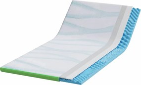 vidaXL Στρώμα επικάλυψης Λευκό και Πράσινο 90 x 200 cm Υφασμα Jacquard