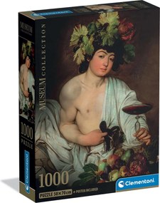 Clementoni Παζλ Museum Collection Caravaggio: Βάκχος 1000 τμχ - Compact Box