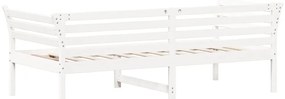 vidaXL Κρεβάτι ημέρας χωρίς στρώμα Λευκό 100x200 cm Στερεό ξύλο πεύκο