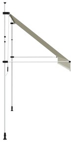 vidaXL Τέντα Συρόμενη Χειροκίνητη Κρεμ 400 εκ.