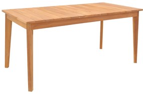 Τραπέζι Ory pakoworld teak ξύλο σε φυσική απόχρωση 160x80x75εκ
