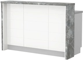 Πάγκος νησίδας Hudson-Μήκος: 150 εκ.-Λευκό-Siena Marble