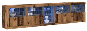 vidaXL Πλαϊνό γραφείο Παλαιό ξύλο 283 x 37 x 67 εκ Επεξεργασμένο ξύλο