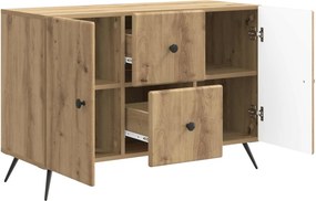 vidaXL Πλαϊνό γραφείο Artisan Δρυς 89 x 34,5 x 60 εκ.