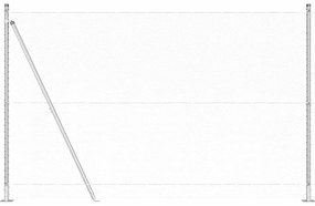 vidaXL Στύλος Περιφράξεων Ασημί 25 x 1,5 μ (πλέγμα 13 χιλ.) Ατσάλι