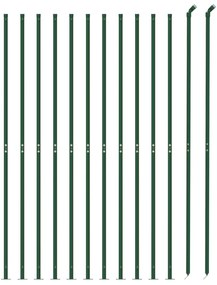 vidaXL Συρματόπλεγμα Περίφραξης Πράσινο 2,2 x 25 μ. με Βάσεις Φλάντζα