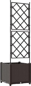 vidaXL Γλάστρα Κήπου Καφέ 40 x 40 x 143 εκ. PP