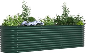vidaXL Ανεβασμένο Κρεβάτι Πράσινο 320 x 80 x 81 cm Ατσάλι