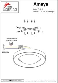 SE LED 60 AMAYA CEILING COPPER Δ3