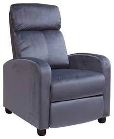 Πολυθρόνα PORTER Relax Γκρι Velure 68x86x99cm