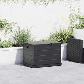 vidaXL Κουτί αποθήκευσης κήπου Ανθρακί 77.5 x 54.5 x 53 εκ. Πλαστικό