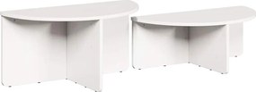 vidaXL Τραπεζάκι σαλονιού 2 pcs Λευκό Μασίφ ξύλο πεύκου