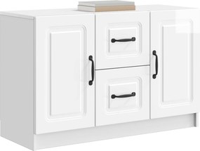 vidaXL Πλαϊνό γραφείο Γυαλιστερό Λευκό 89 x 34,5 x 57 εκ.