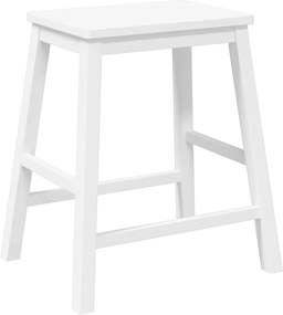 vidaXL Καρέκλες μπαρ 2 τεμάχια Λευκό μασίφ ξύλο καουτσούκ