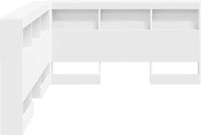 vidaXL Κεφαλάρι Αποθήκης με ράφι Λευκό 160 cm Επεξεργασμένο ξύλο